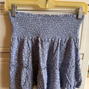 Hippie Rose Blue and White Skirt